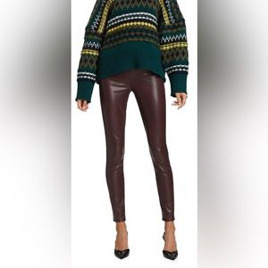 RAG & BONE NINA FAUX LEATHER PULL ON SKINNY PANTS